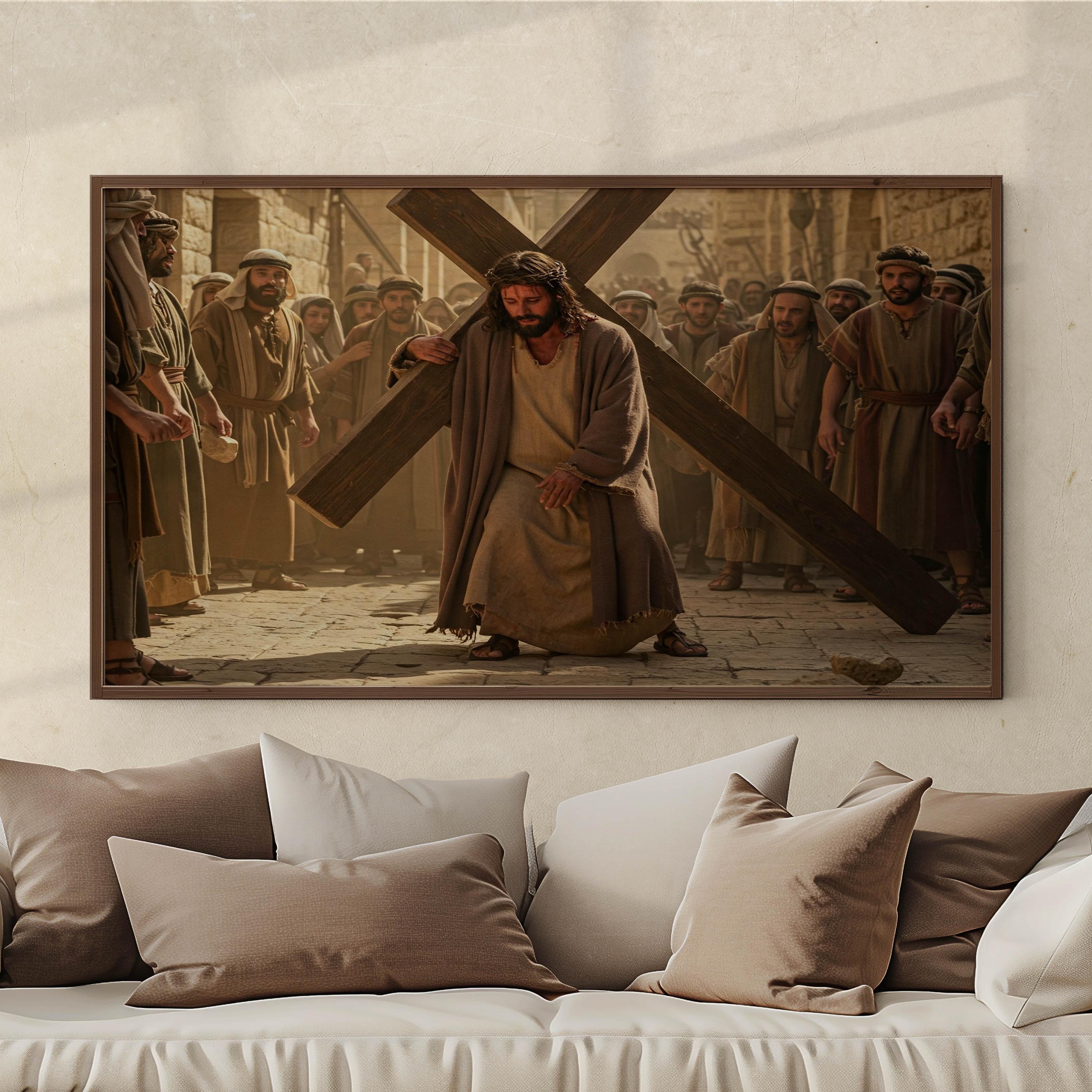 Digital Frame TV Jesus Theme Artwork Wall Display Religious Home Prayer ...