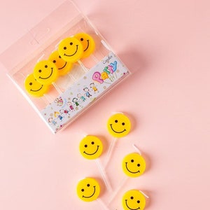 Smiley face candle set, cute candles, smiley face, birthday candles,  fun candles, yellow candles