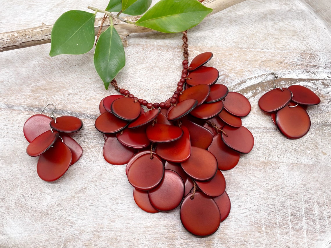 Chunky Brown Jewelry Set Brown Chunky Set Jewelry Statement Etsy