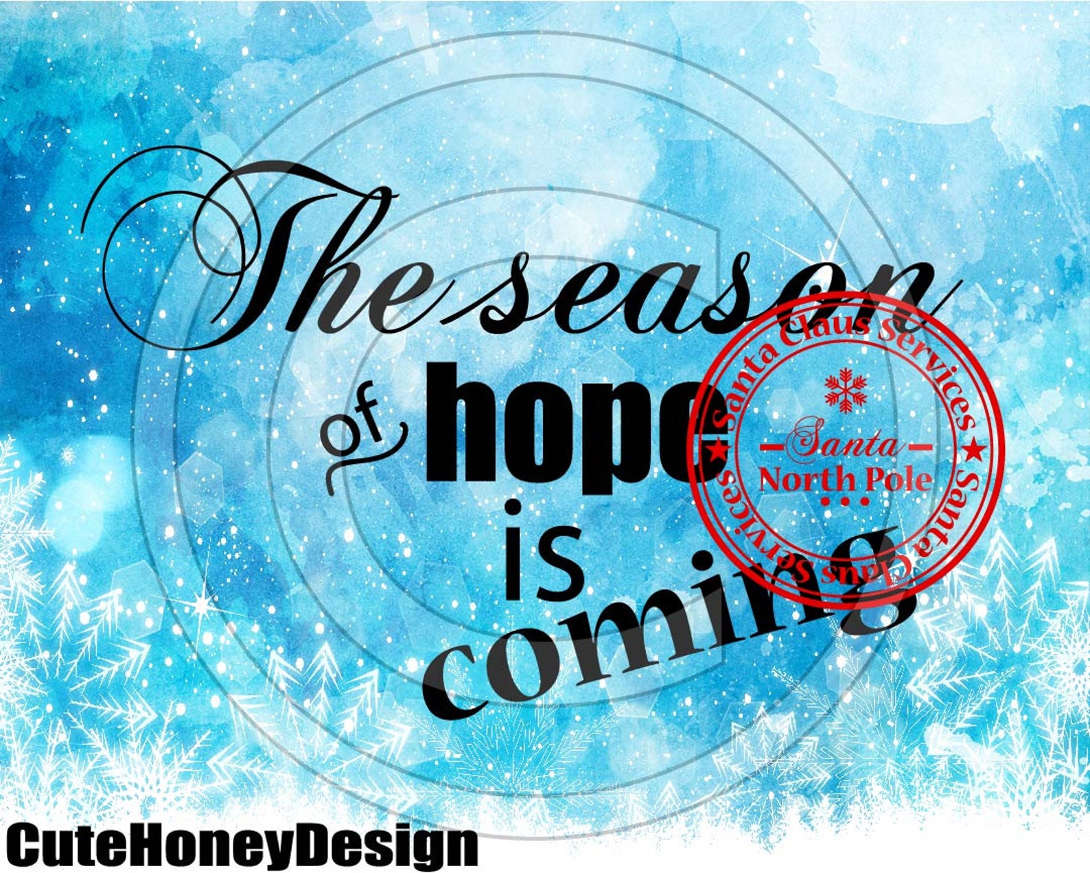 The season of hope is coming Digital Cutting files Clipart svg Etsy