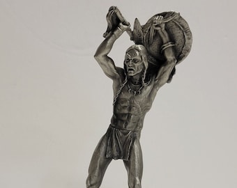 1930年代のヴィンテージ（？）金属製自立式フィギュア - ネイティブ