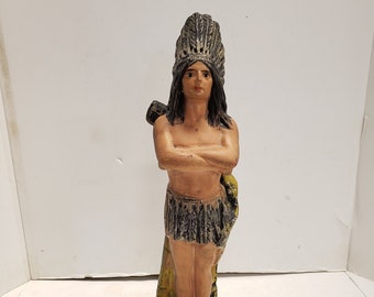 Vintage, Antique Native American Indian Chief With Headdress