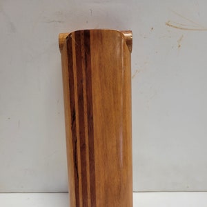 Vintage Wooden Travel Tobacco, Cigar case,  Humidor,  slide top Barrel cover w/ Sponge