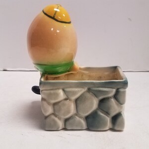Vintage, Antique Humpty Dumpty Sat on a Wall Ceramic Planter. NOT 1950s ...