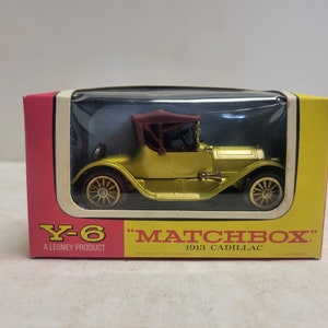 1960&#39;s Vintage Lesney  Matchbox  Y-6  1913 Cadillac , Toy Car, Made in England ,  in Original Box