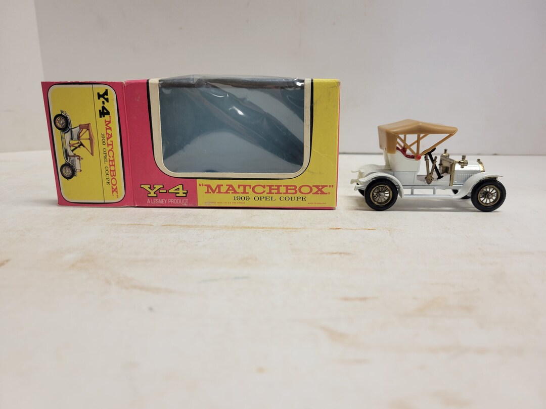 Lesney Matchbox Y 4 vintage des annees 1960 Opel Coupe 1909 petite voiture fabriquee en Angleterre dans sa boite d origine Etsy France