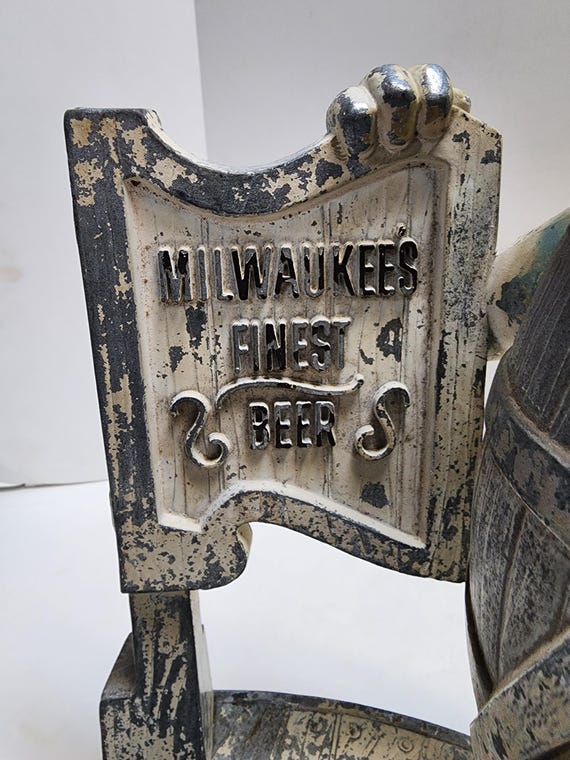 Vintage, Antique 1950's BLATZ Beer, BLATZMAN, Metal, Advertising