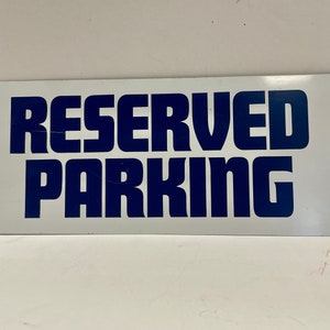Vintage Reserved Parking Metal Sign