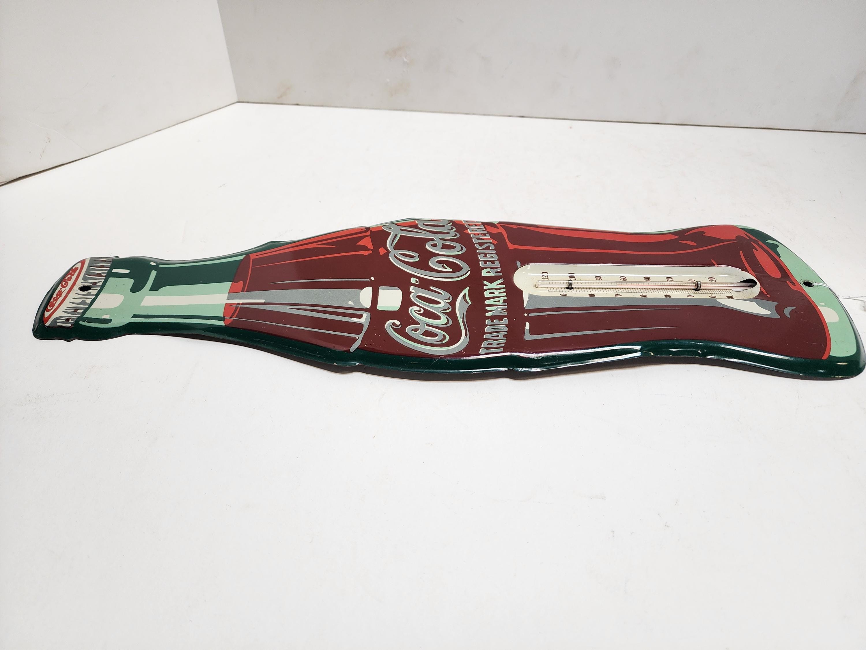 ヴィンテージ 1954 コカコーラ ボトル 温度計、商標登録済み、ブリキ