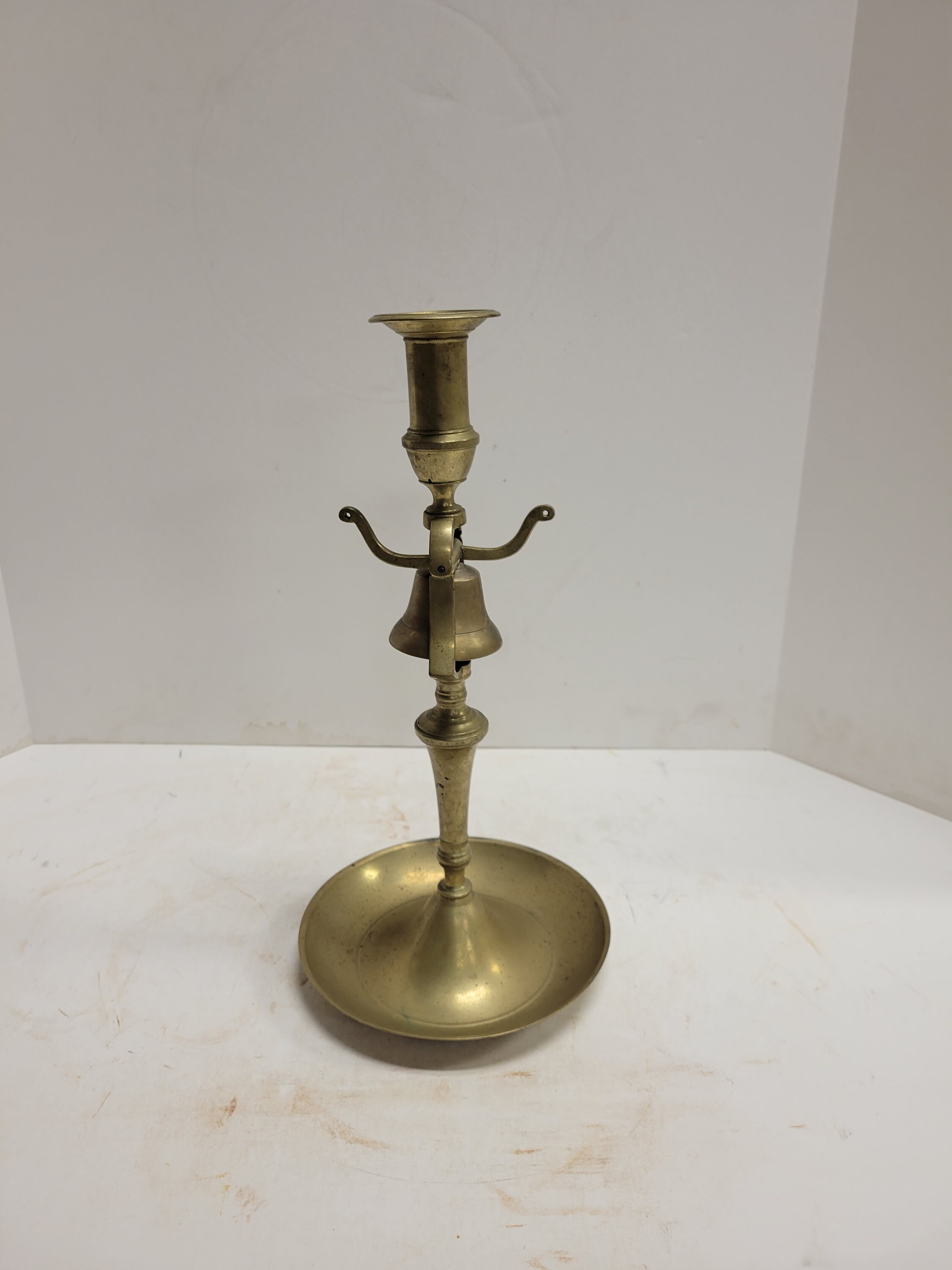 Vintage Brass Tavern Candlestick With Bell, Antique Tavern Candlestick,  Antique English Pub Candle Holder 