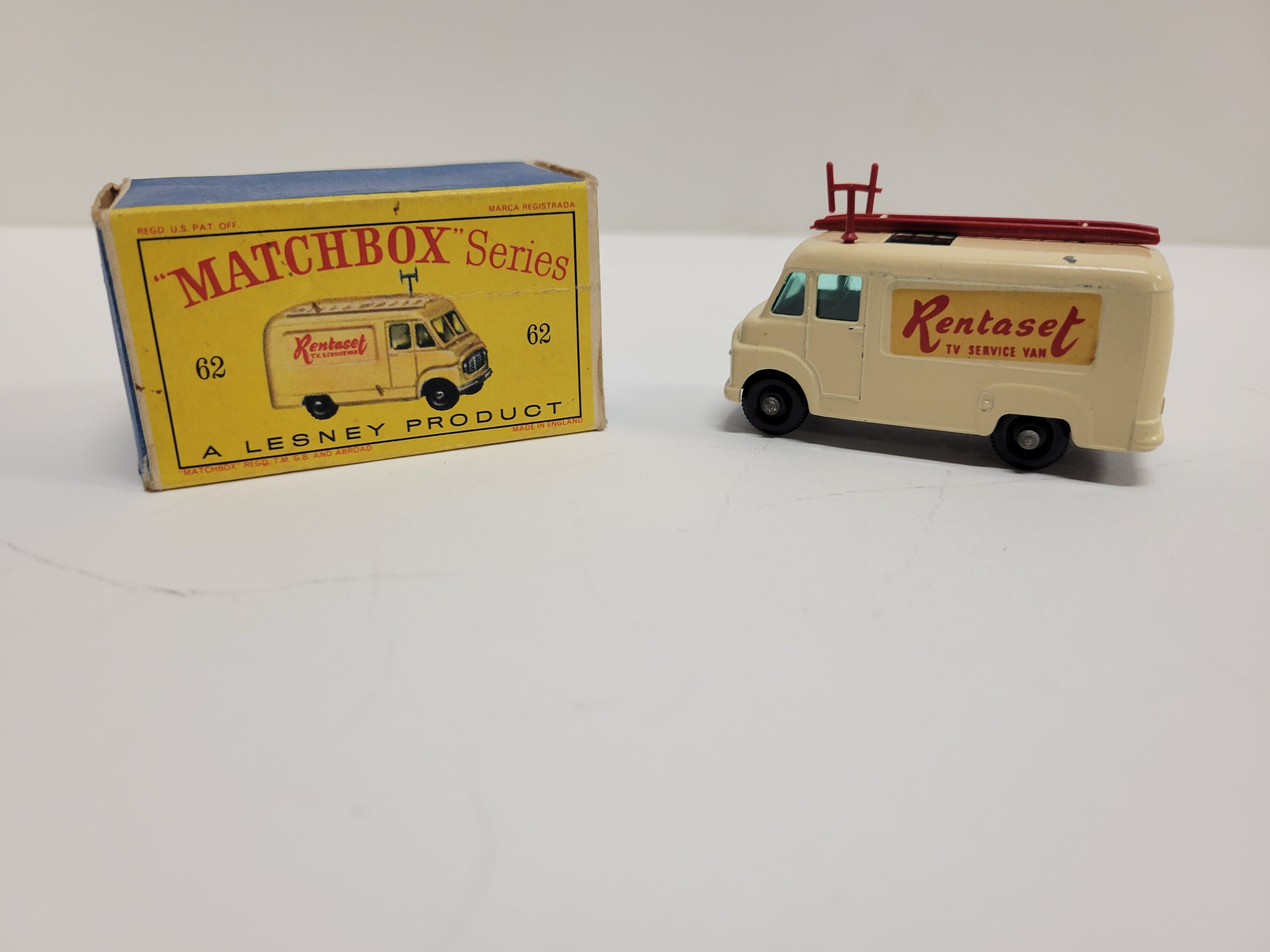 ミニカー Matchbox No 62 TV SERVICE VAN Lesney Matchbox #62 Rentaset TV Service Van 1960s Made in