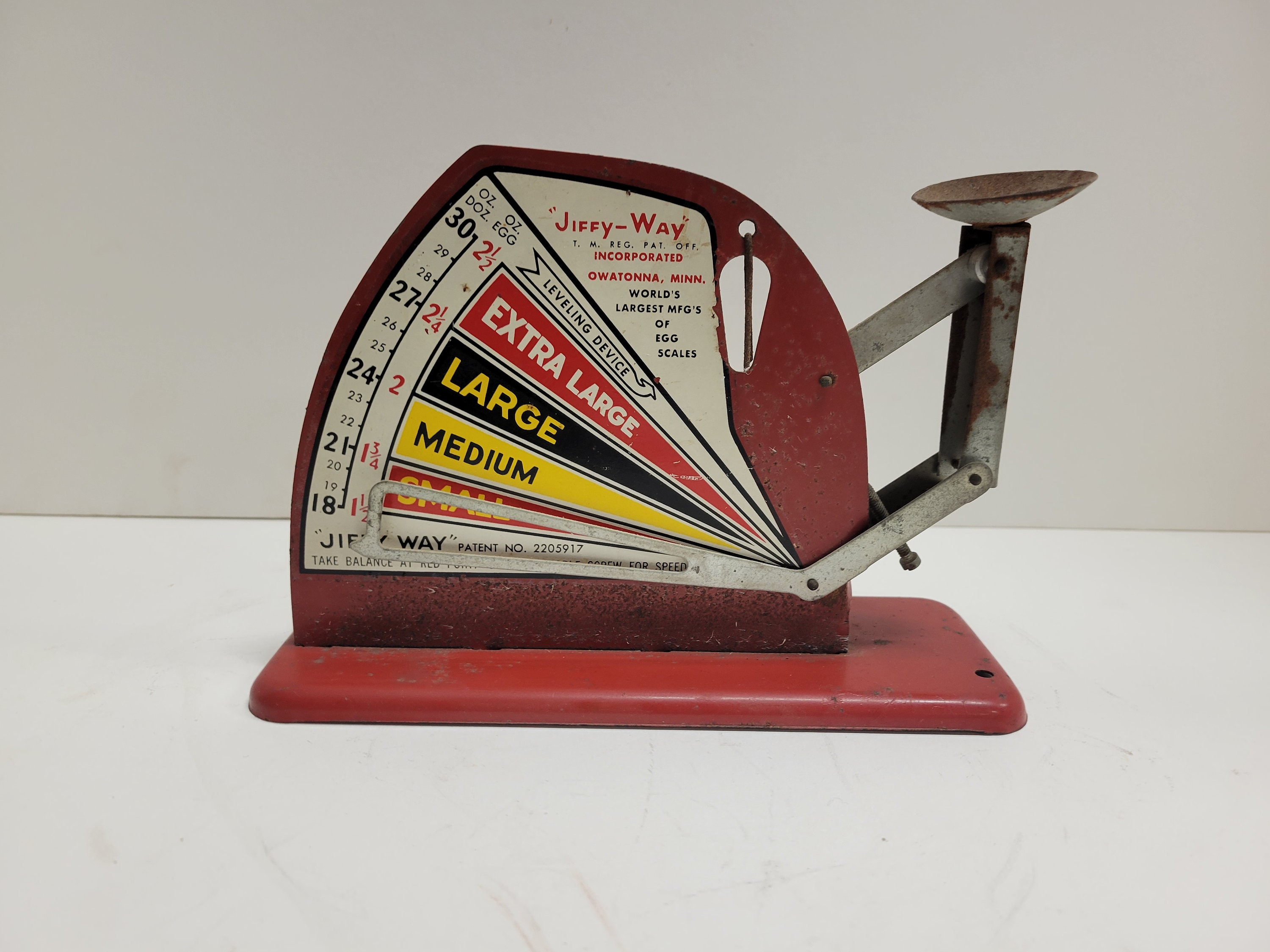 Sold at Auction: Jiffy-Way Advertising Egg Scale