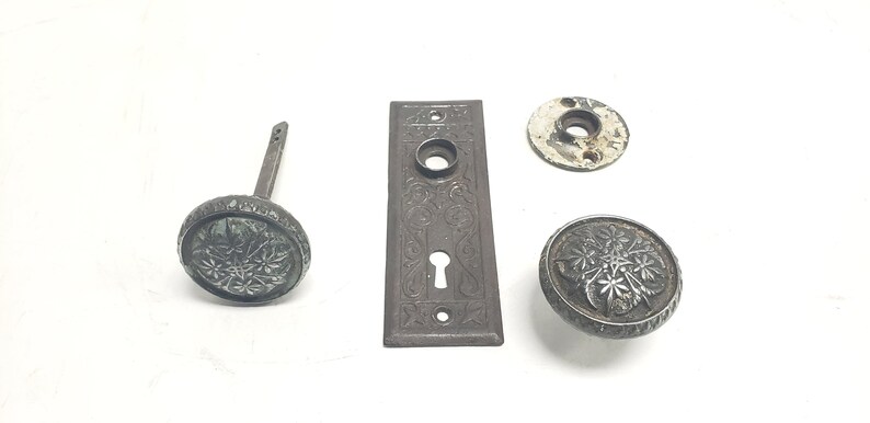 Antique Victorian Screen Door Knob Set Model H 41110 With Etsy