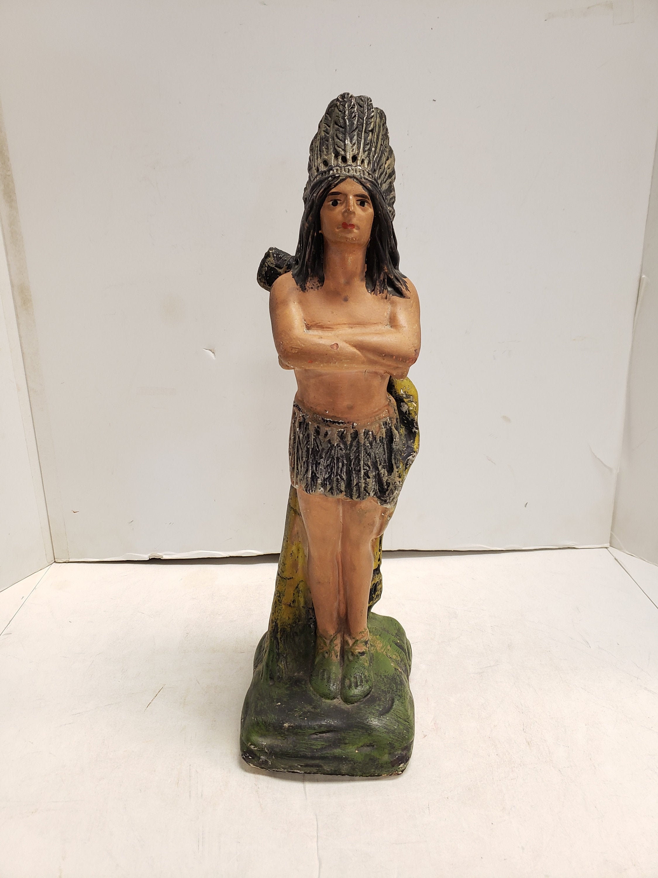 Antique Chalkware Indian - Etsy Antique Chalkware Indian - Etsy