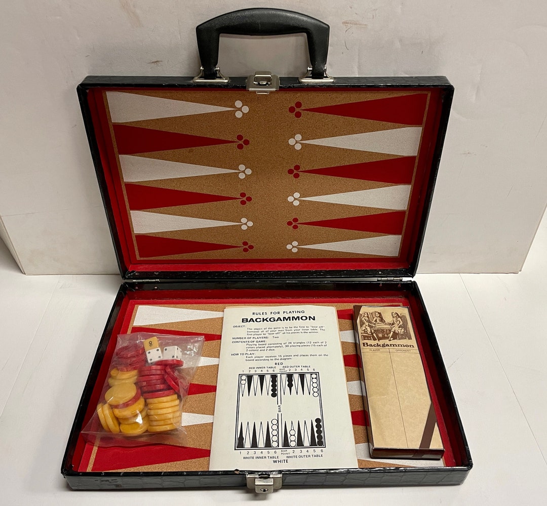 1960's Crisloid, Bakelite Backgammon Set Complete Etsy