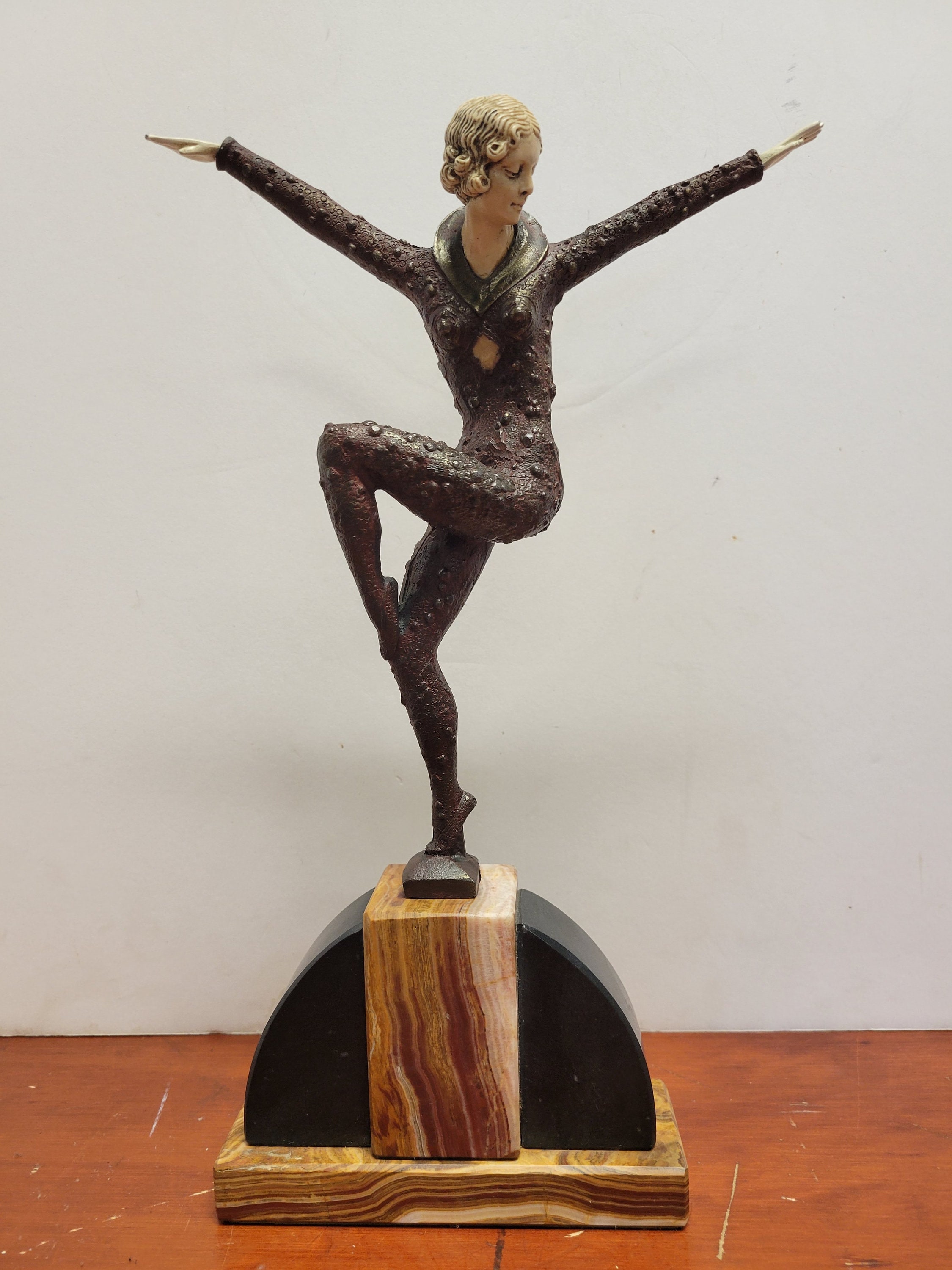 激安先着 , Signed Deco, Art /antique, Vintage D.H. (1886 Chiparus 彫刻・オブジェ