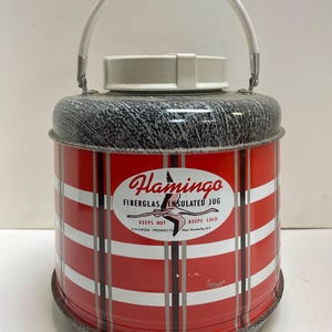 1950's Flamingo Fiberglass Insulated Cooler Jug with handle