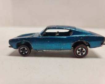 Vintage 1968 Hot Wheels Redline Custom Barracuda - Aqua W