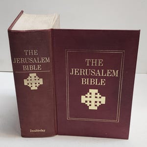 Vintage, The Jerusalem Bibel, Erstausgabe 1966, Chefredakteur, Alexander Jones, Doubleday & Company NY. Geprägte und vergoldete Tafeln