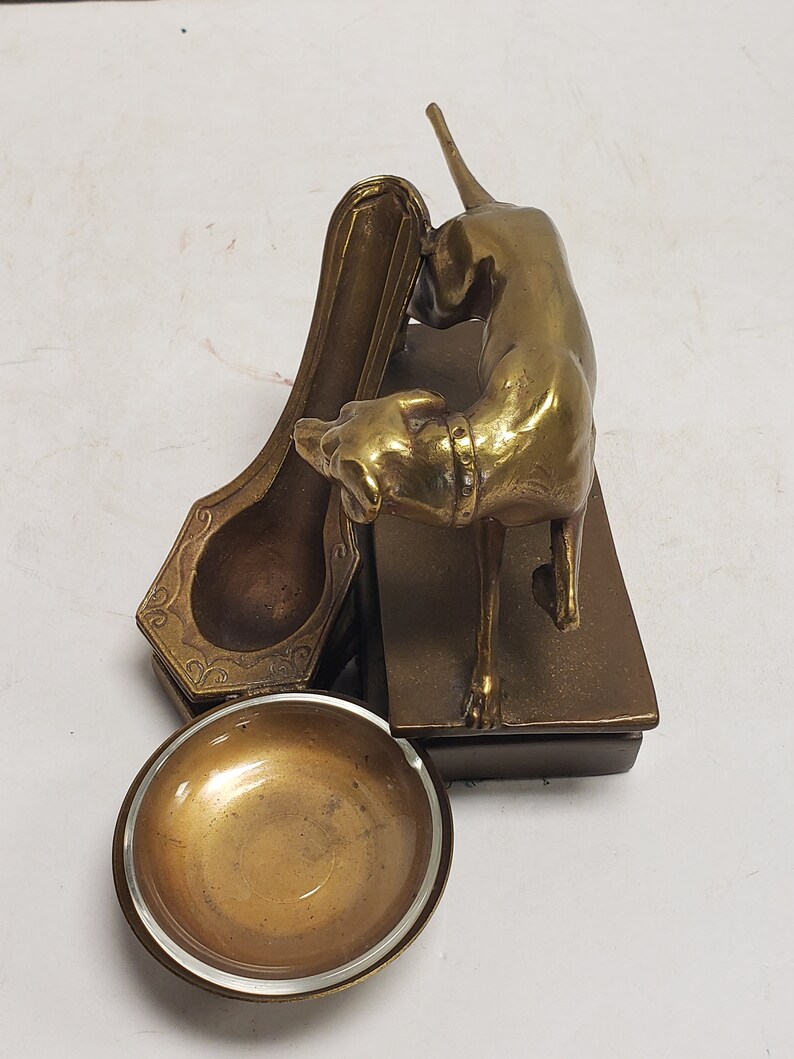 1937 Antique Art Deco Bronze Brass Tobacco Pipe holder and Etsy