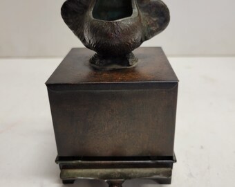 Pipa Da Fumo In Ottone Antico Tubo Da Tabacco Piegato Fatto A Mano - Foto 10