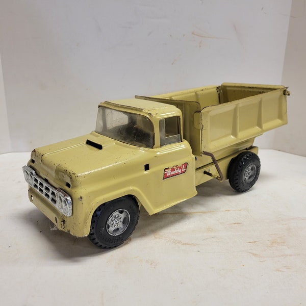 1961  Model #422, Vintage Buddy L Dump Construction Truck Toy, Pressed Steel by Moline Pressed Steel Corp.