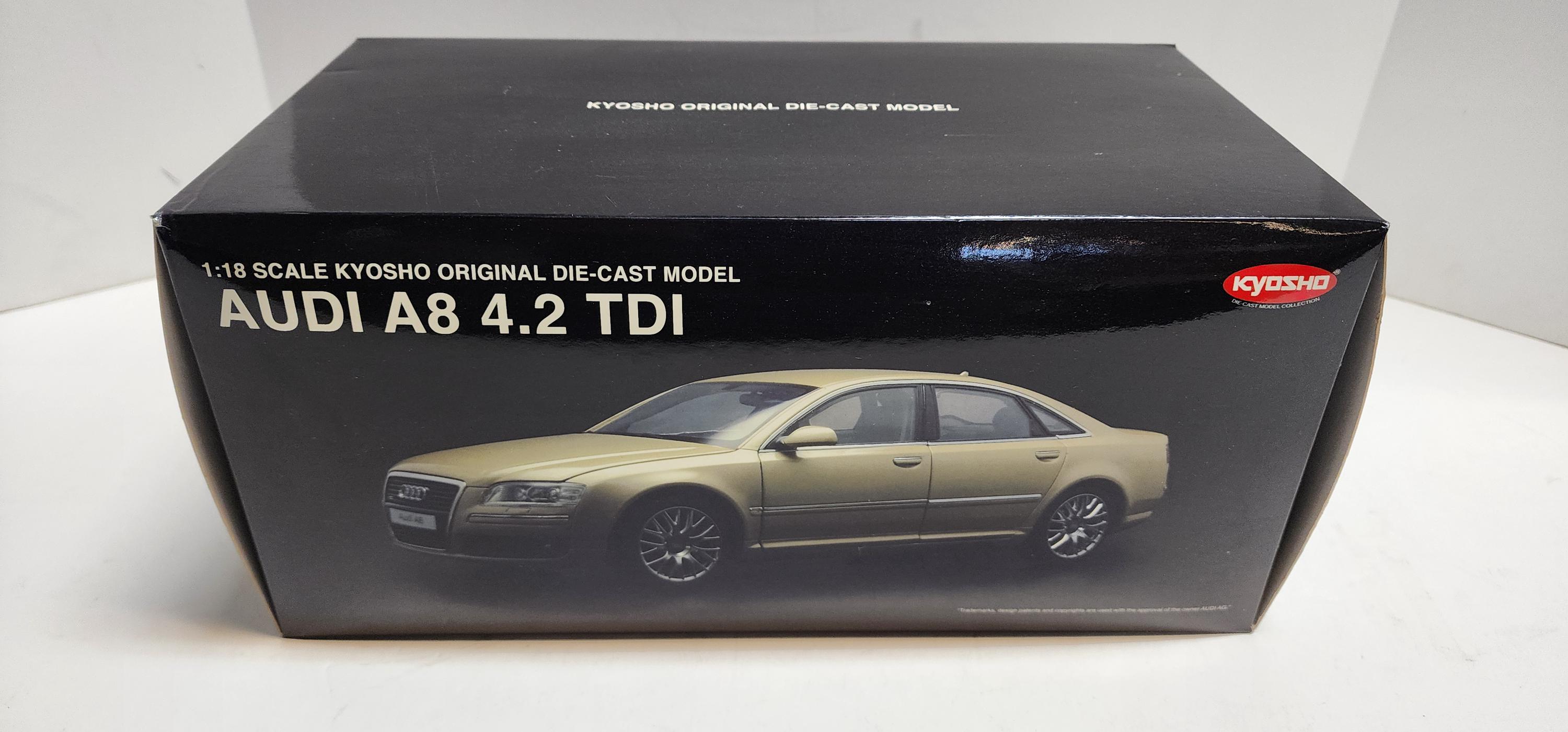1/18 Scale Kyosho Original Audi A8 4.2 TDI Black # 09211BK NIB NOS