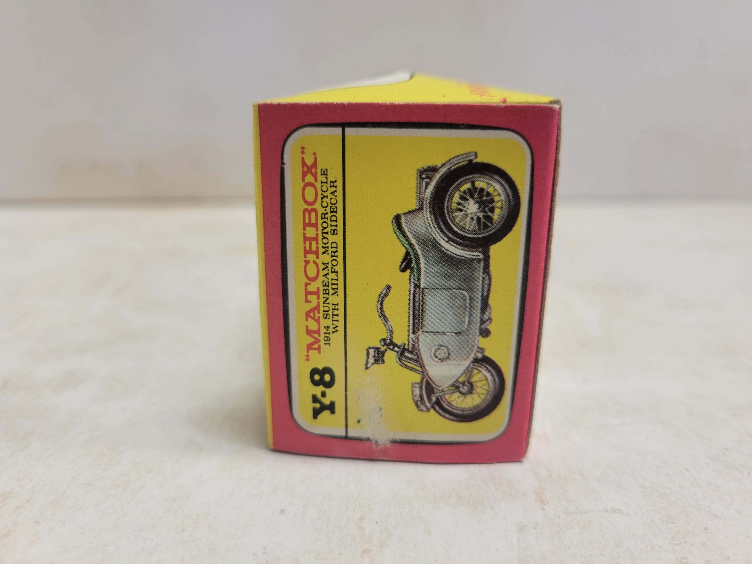 1960's Vintage Lesney Matchbox Y-8 1914 Sunbeam Motorcycle W