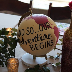 9 Custom quote handpainted globe image 6