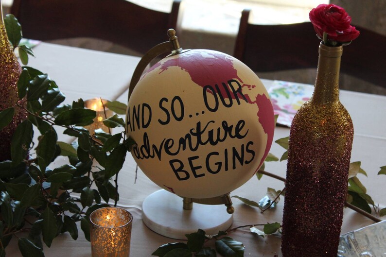 9 Custom quote handpainted globe image 6