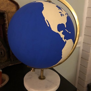 9 Custom quote handpainted globe image 7