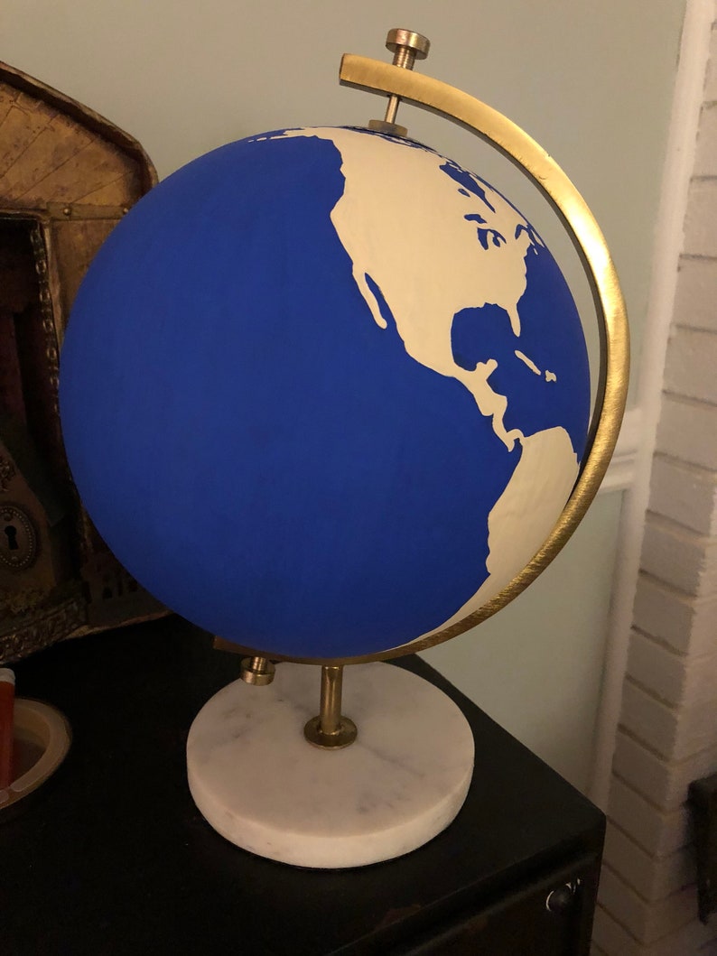 9 Custom quote handpainted globe image 7