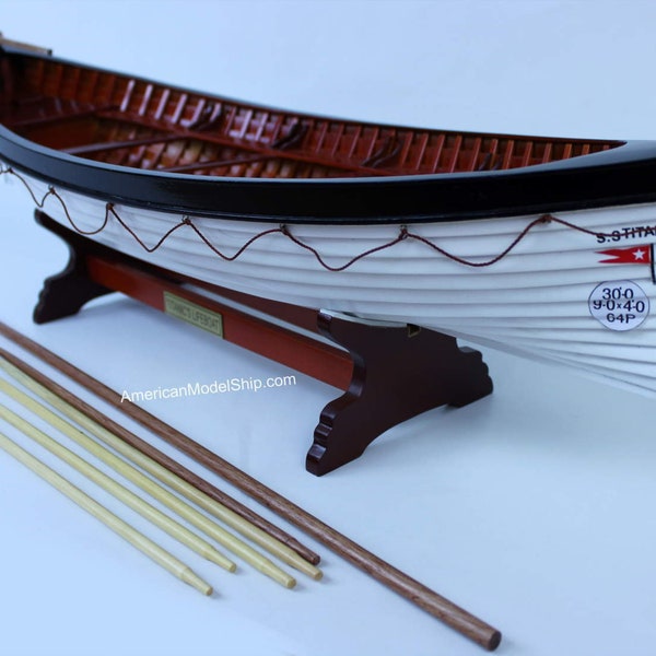 Titanic’s Lifeboat Handcrafted Wooden Model 24"
