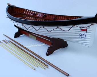 Titanic’s Lifeboat Handcrafted Wooden Model 24&quot;