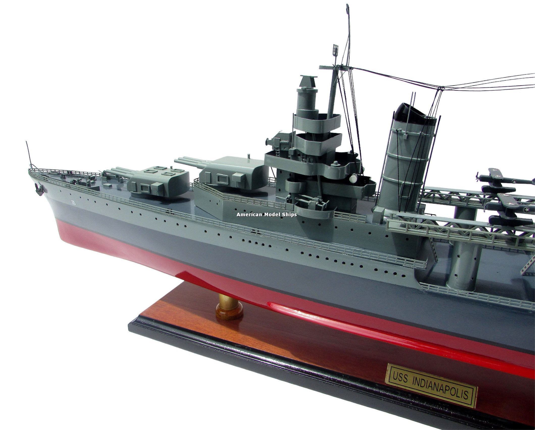 USS Indianapolis (CL/ CA-35) – Handcrafted War Ship Model 37