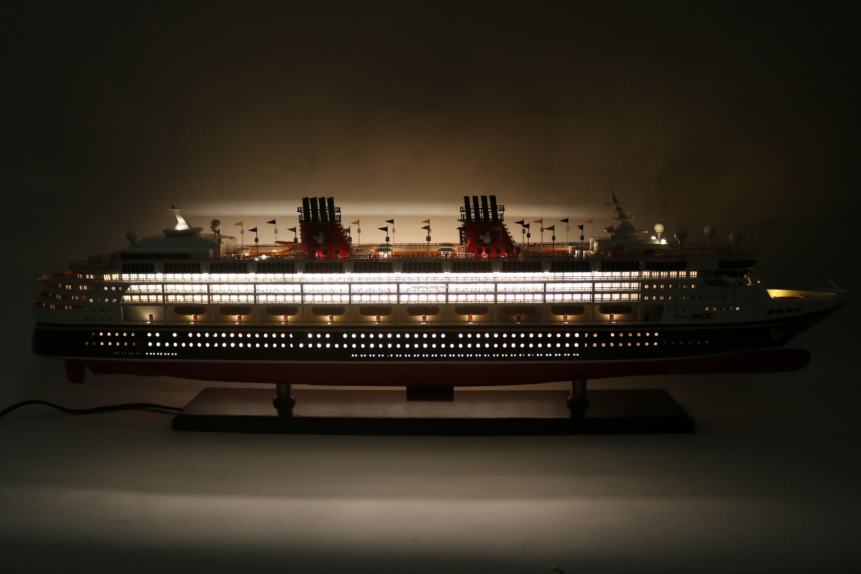 Disney Wonder With Lights Handmade Cruise Ship Model 40