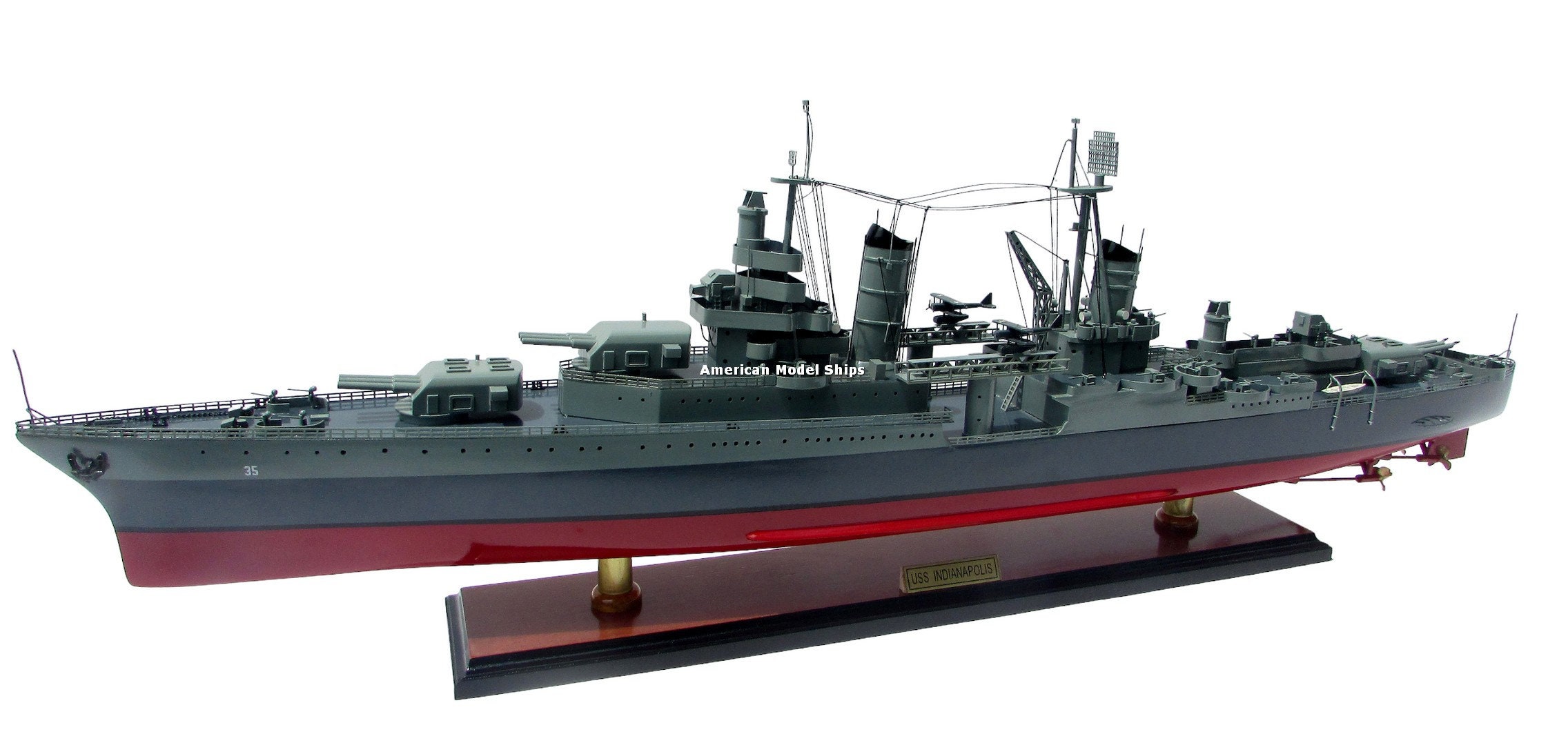 USS Indianapolis (CL/ CA-35) – Handcrafted War Ship Model 37