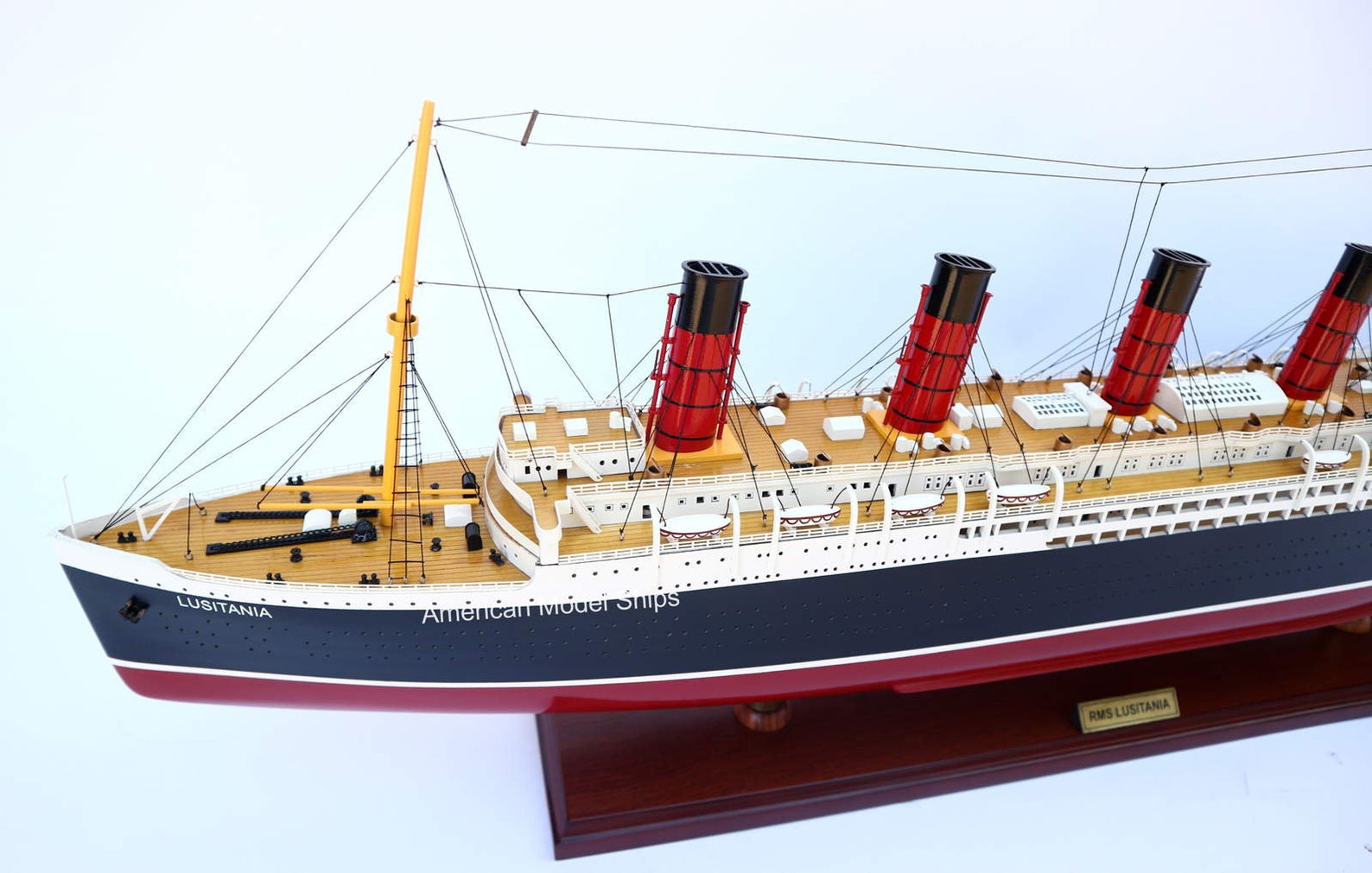 RMS Lusitania Cunard Line Ocean Liner Handcrafted Wooden Ship Etsy