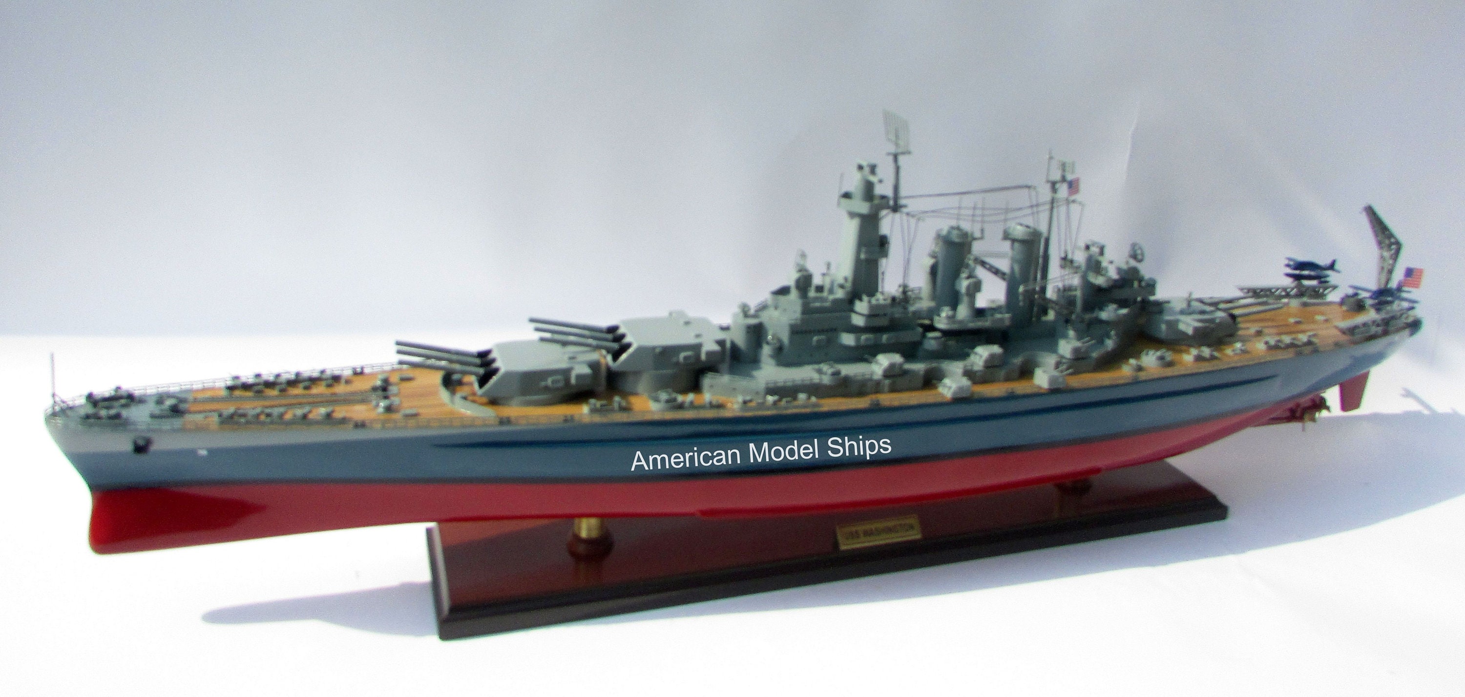 USS WASHINGTON BB56 Battleship Model 39 Handcrafted Etsy