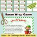 Saran Wrap Ball Game Rules With Challenge Cards Printable, Plastic Wrap Game, Saran Wrap Game ...