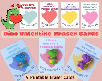 Eraser Valentine Card - Etsy
