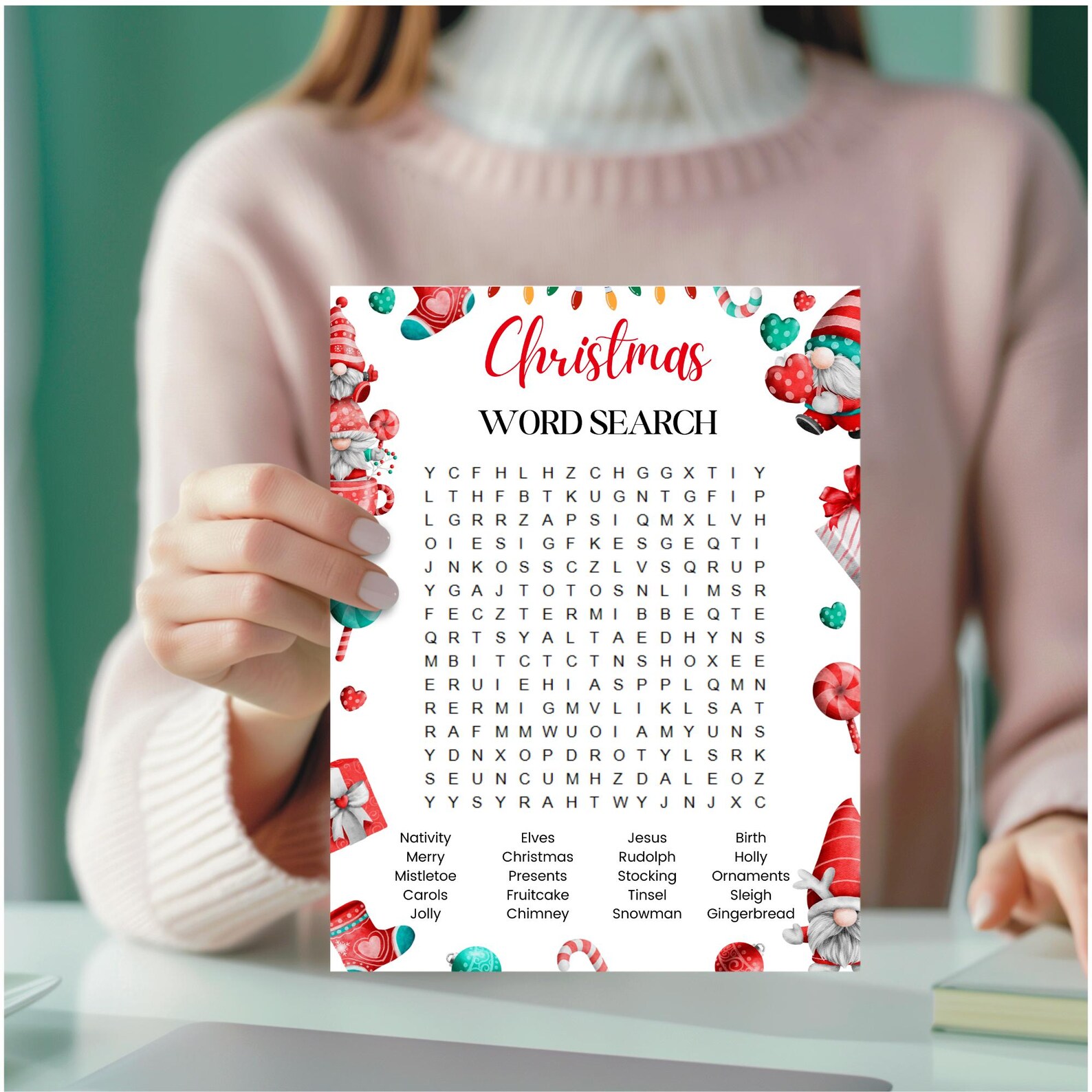 Christmas Word Search Game, Printable Christmas Games Kids, Christmas ...
