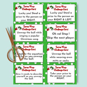 Saran Wrap Game, Saran Wrap Ball Game Rules & Coal Cards, Printable