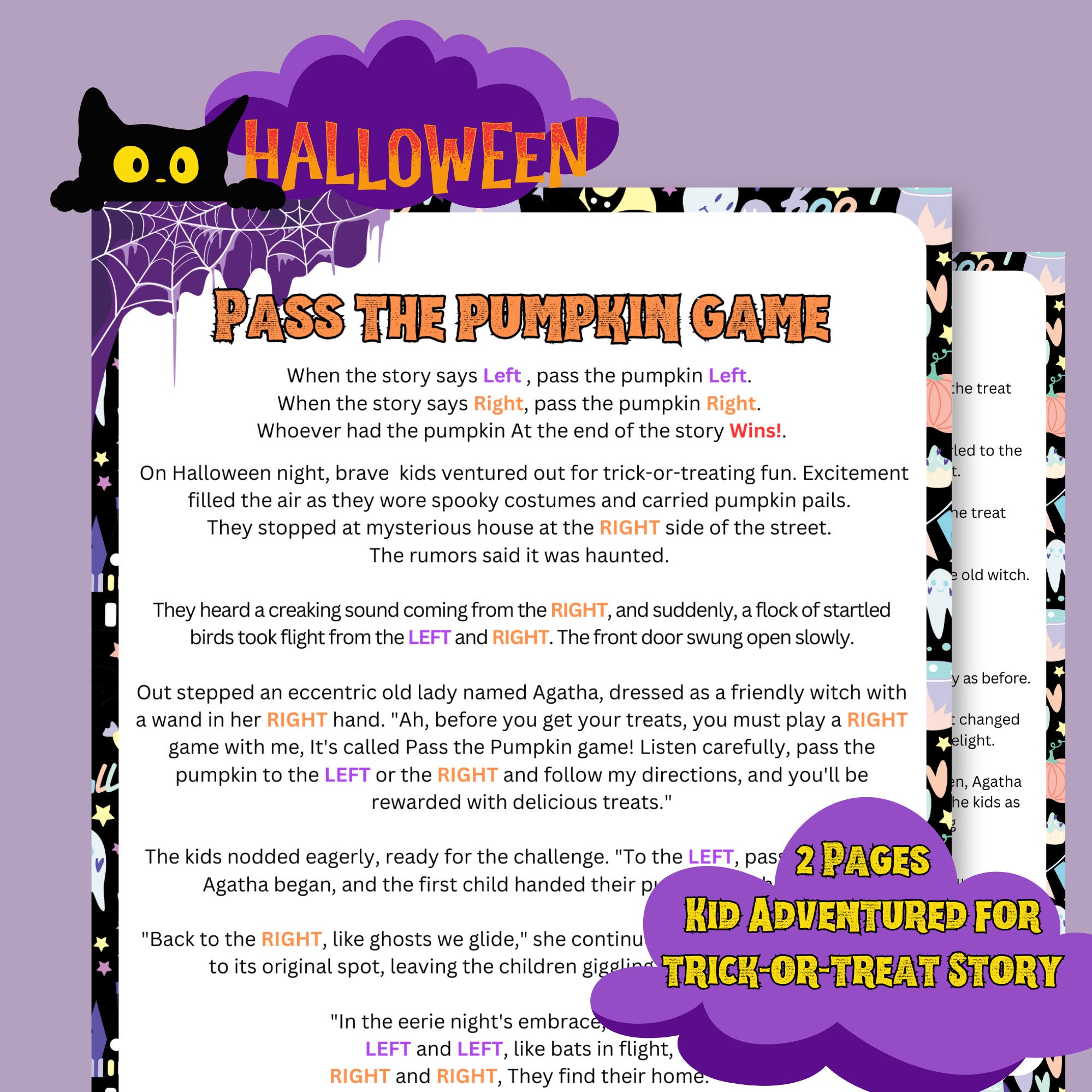 Pass the Pumpkin Game Printable - Il Fullxfull.5244153679 Mk4u 