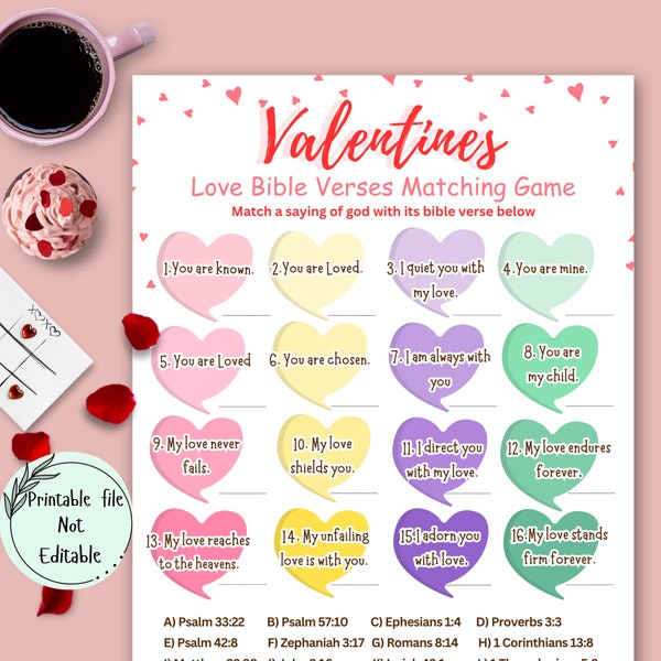 Bible Valentine Games Etsy