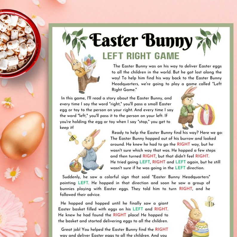 Easter Left Right Games, Easter Egg Exchange Game, Pass the Gift Game ...