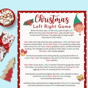 Left Right Christmas Game, Funny Righty Lefty Christmas Stories, Right Left Game, Pass the Present, Christmas Party Games Kid Families Group