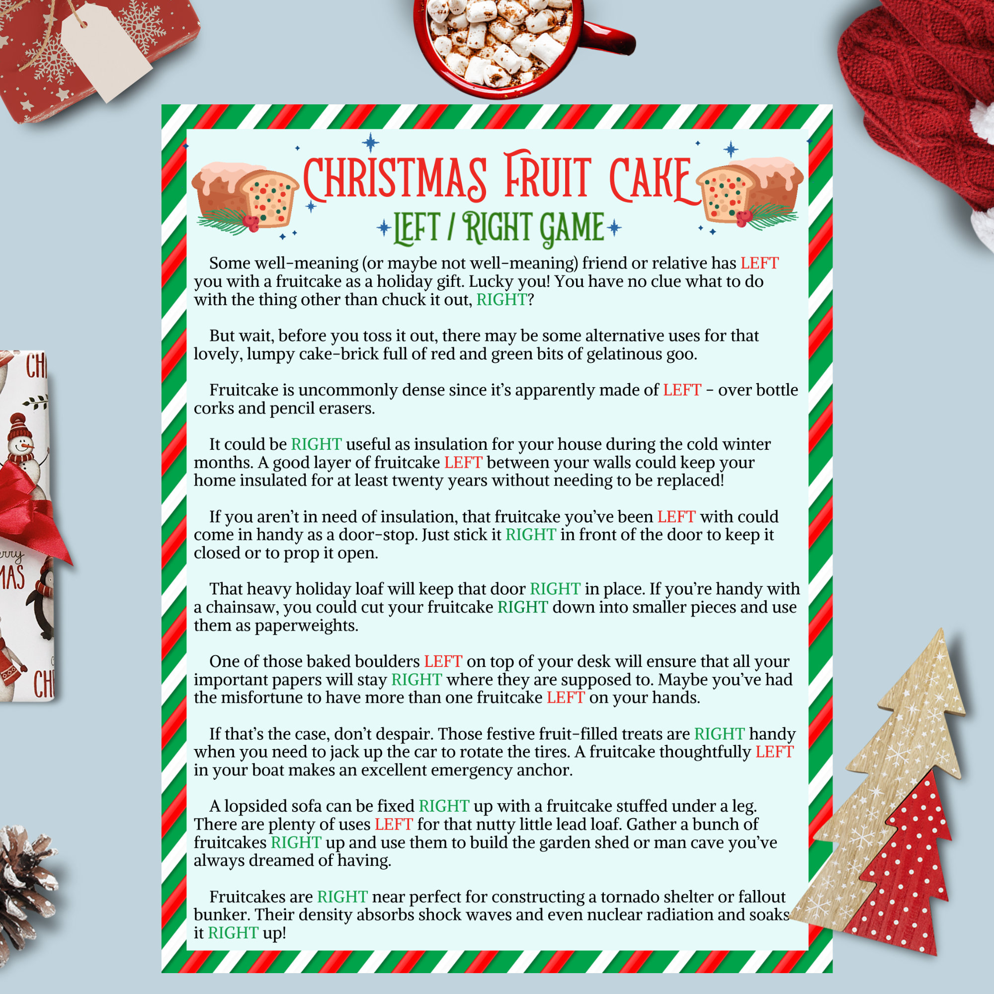 left-right-christmas-game-funny-fruitcake-christmas-story-pass-the-gift-game-white-elephant-rule-gift-exchange-game-group-adults-family-etsy