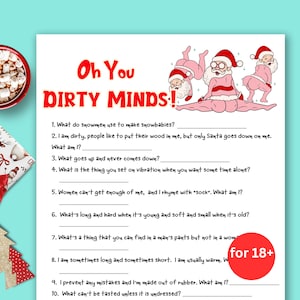 Dirty Trivia Christmas Game, Adults Christmas Ladies Night Games, Friendsmas Drinking Games, Funny Questions Trivia Game, Adults Party Games