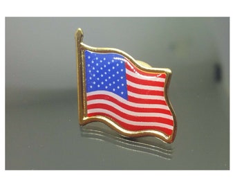 US Flag American Flag Pin United States USA Tie Badge Pin - USA Flag Pin